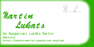 martin lukats business card